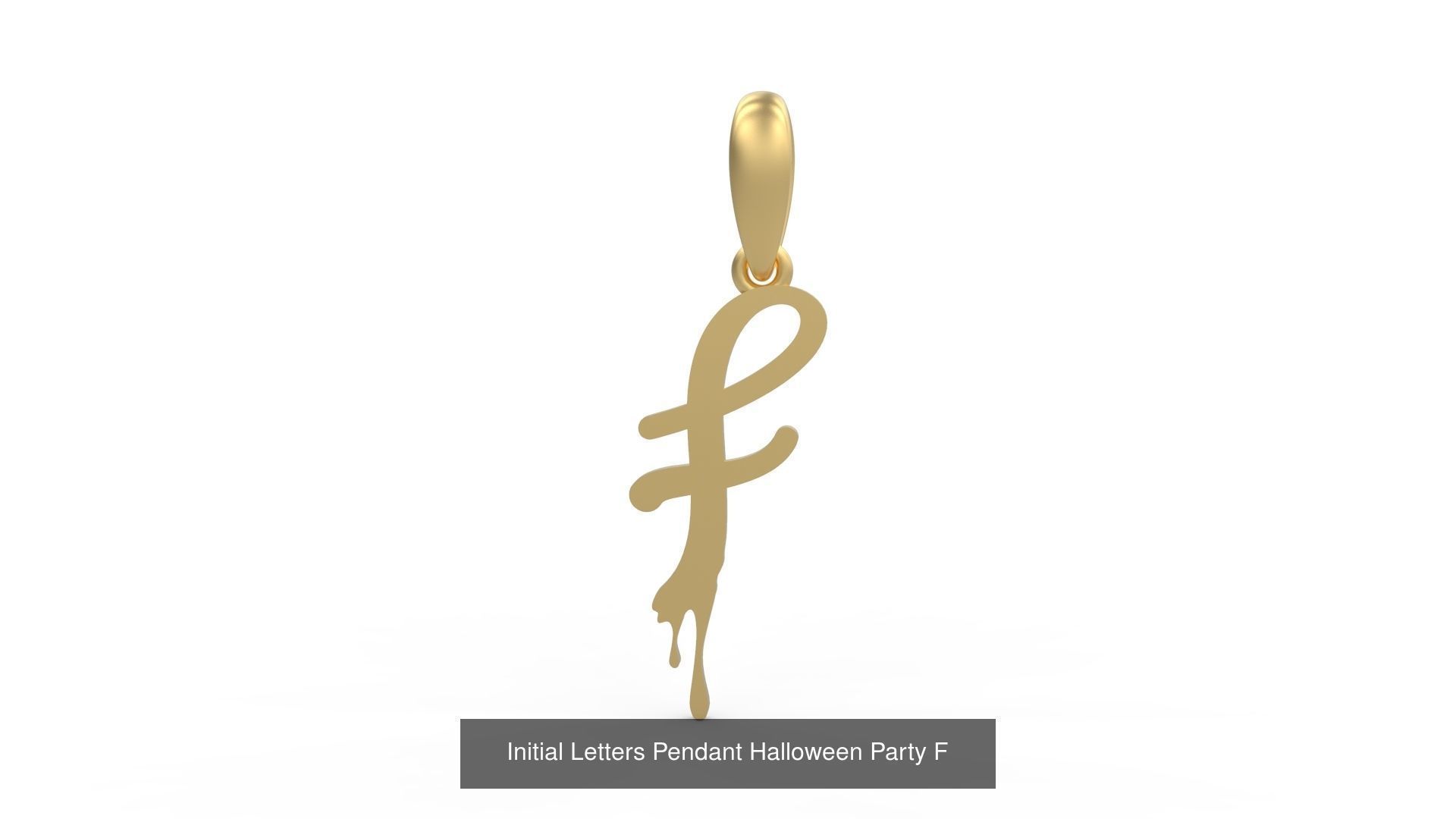 Initial Letters Pendant Alphabets Halloween Party 3D Model Collection_8