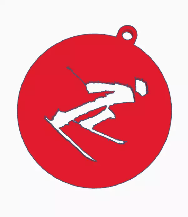 Beijing 2022 Olympic cross-country skiing pendants 3D print model