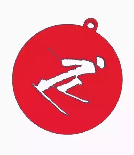 Beijing 2022 Olympic cross-country skiing pendants 3D print model