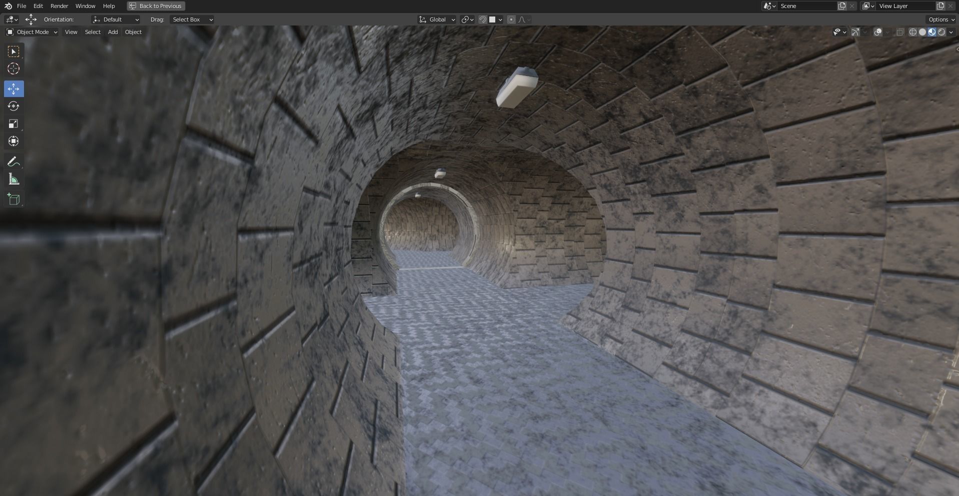 Tunnels - Modular segments Low-poly 3D model_24