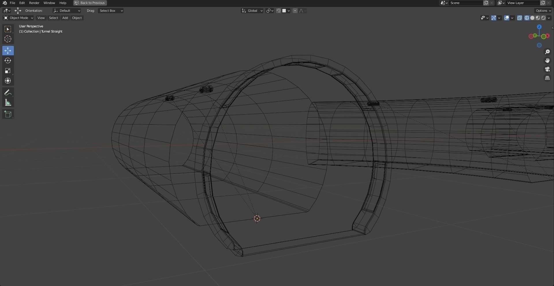 Tunnels - Modular segments Low-poly 3D model_6