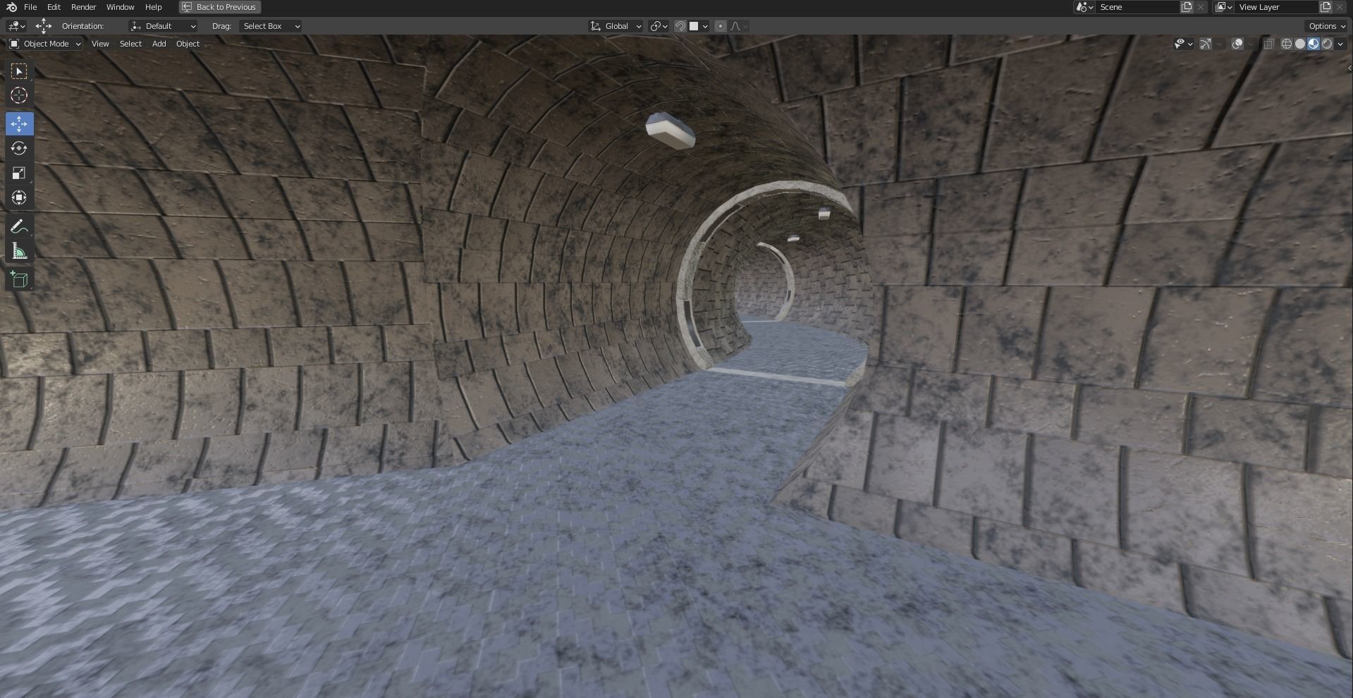 Tunnels - Modular segments Low-poly 3D model_23