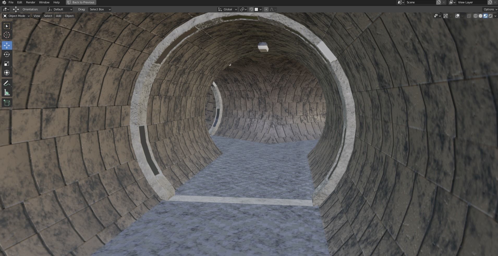 Tunnels - Modular segments Low-poly 3D model_25