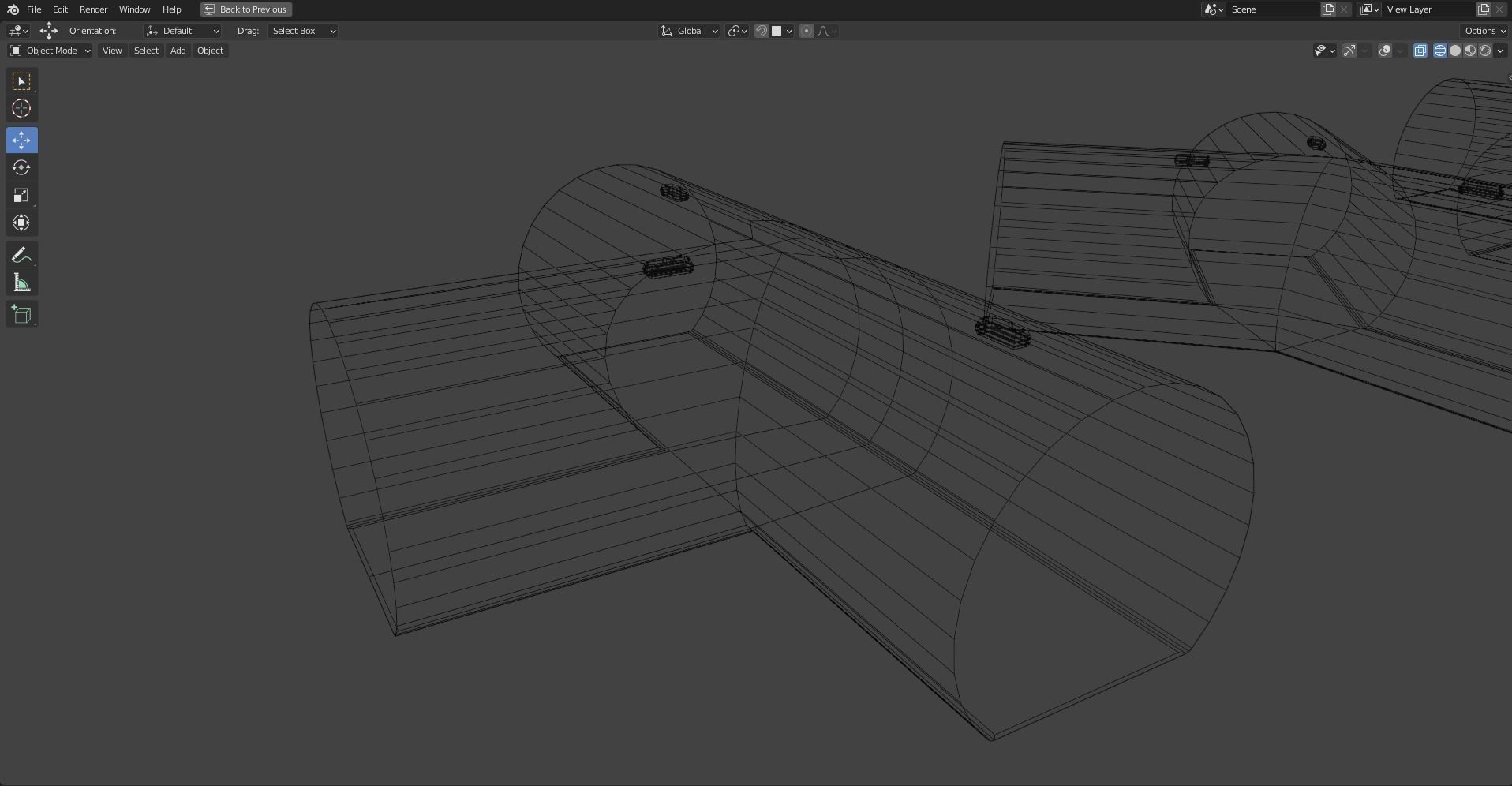 Tunnels - Modular segments Low-poly 3D model_12