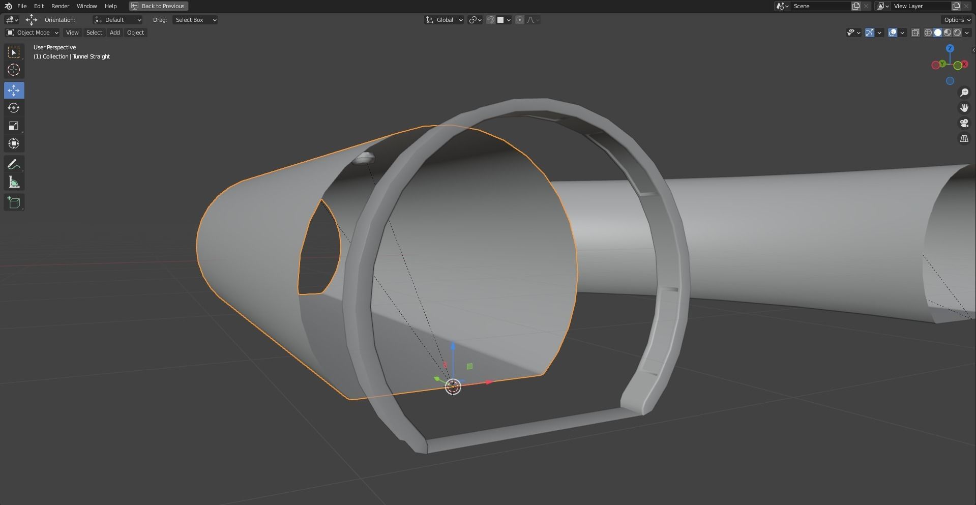 Tunnels - Modular segments Low-poly 3D model_5