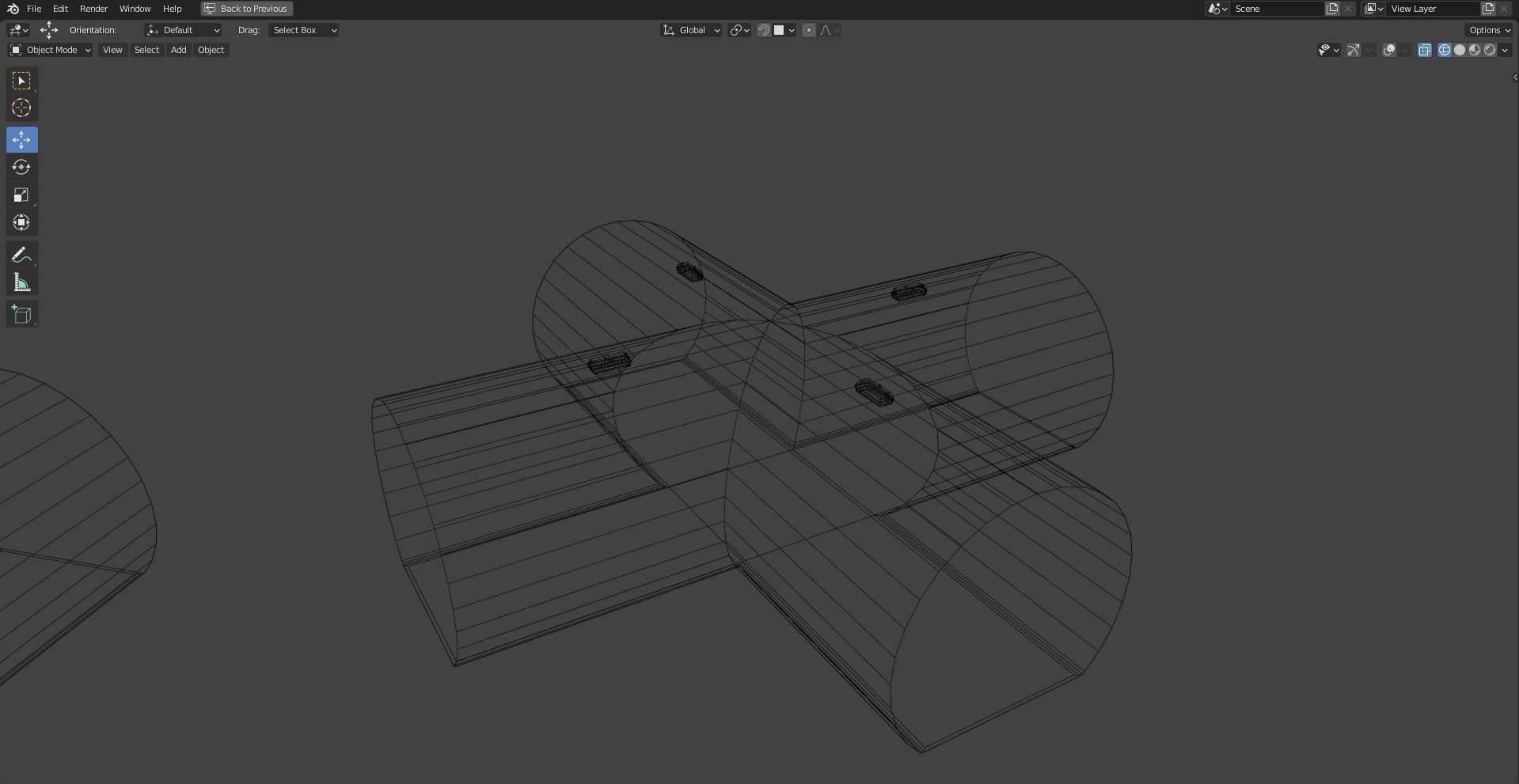 Tunnels - Modular segments Low-poly 3D model_18