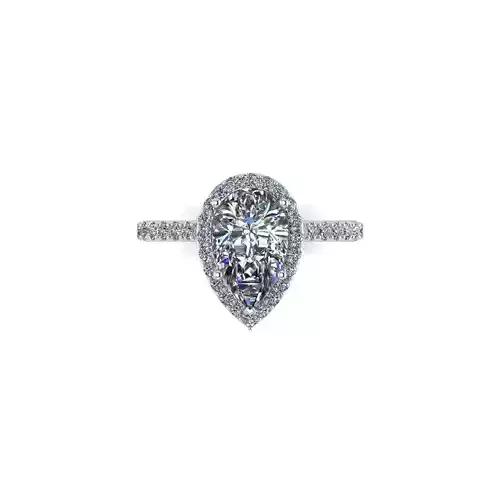 Pear Hammess Diamond Ring