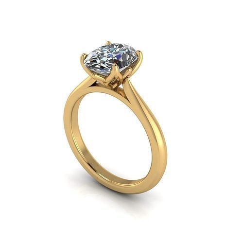 Aaron Hanson Oval True Love Ring 3D print model