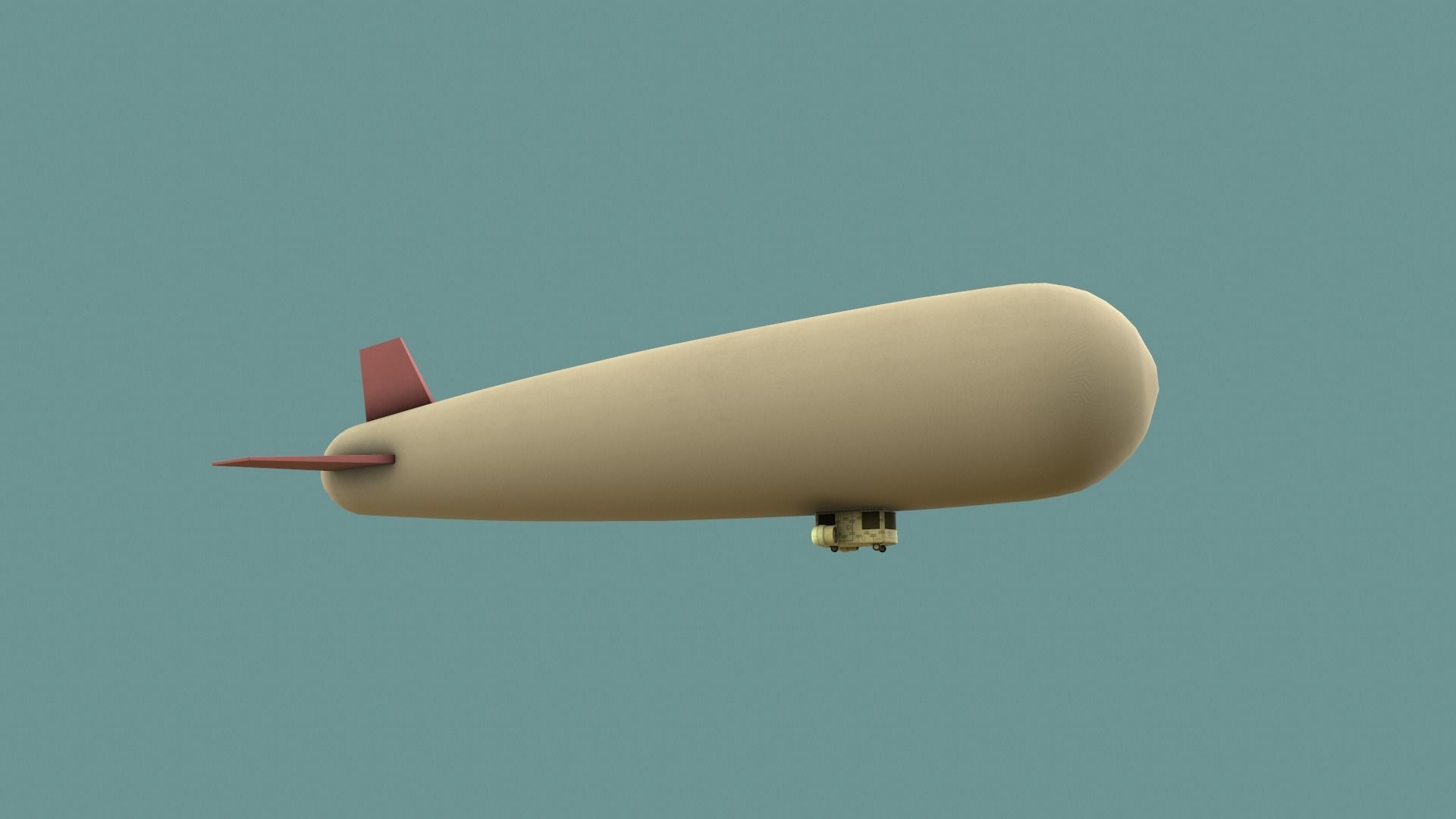 zeppelin  Low-poly 3D model_20