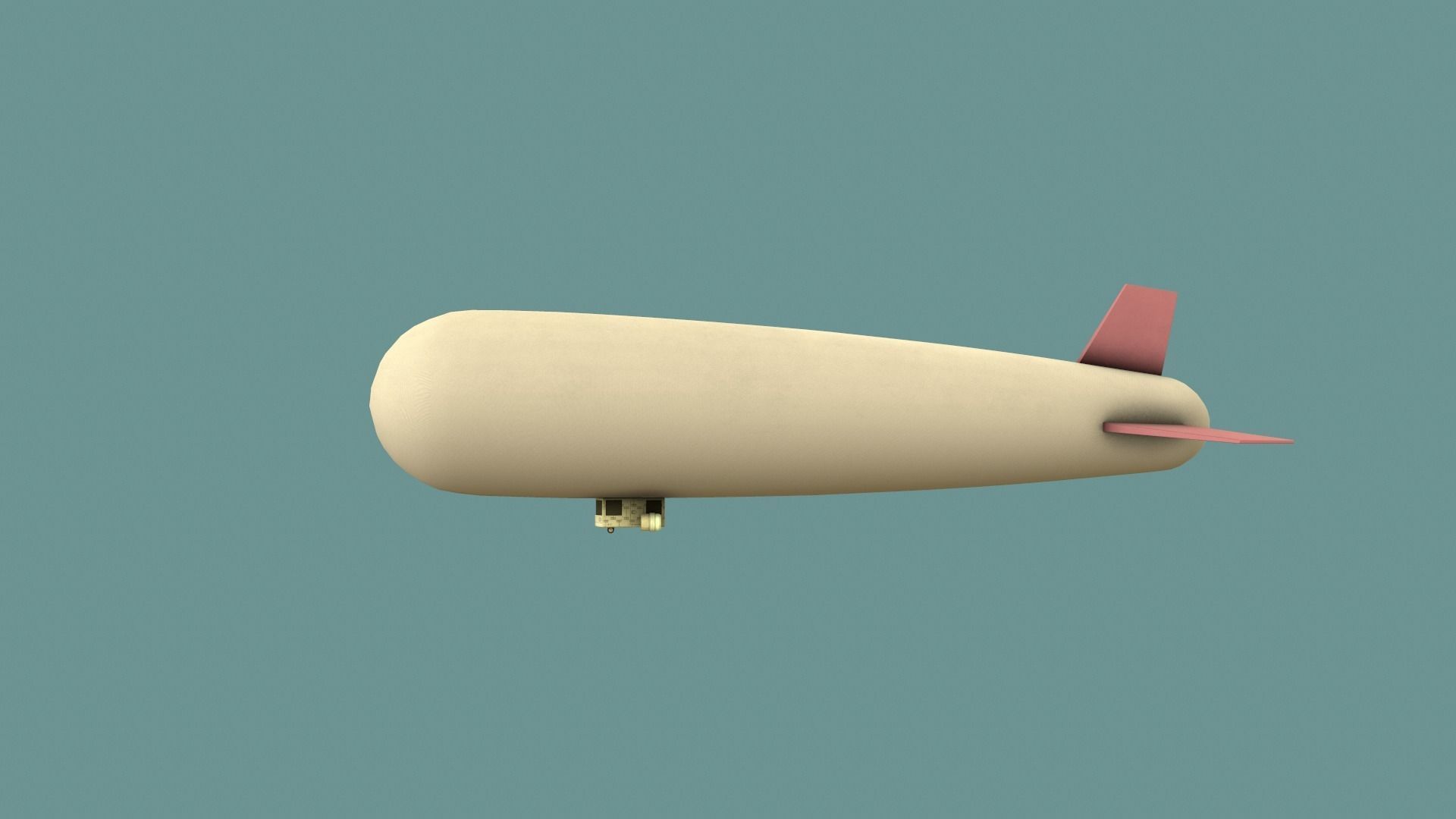 zeppelin  Low-poly 3D model_6