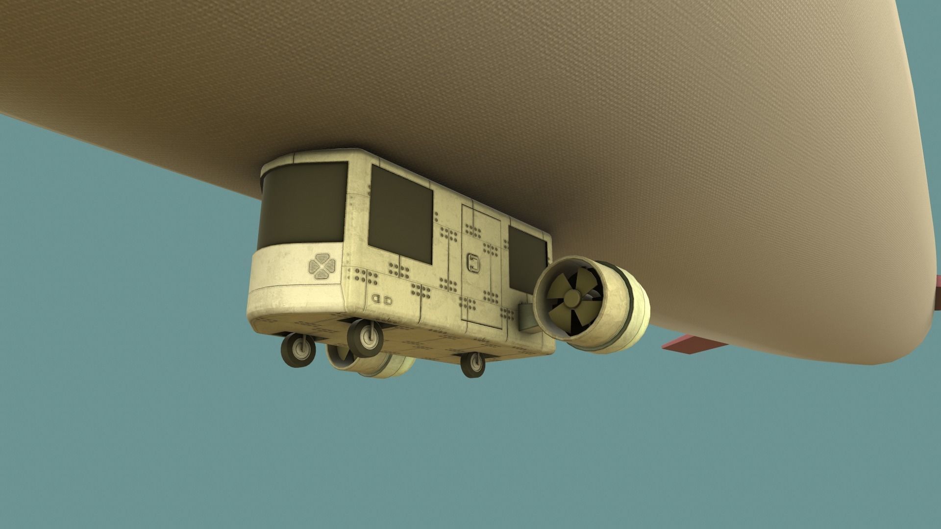 zeppelin  Low-poly 3D model_24