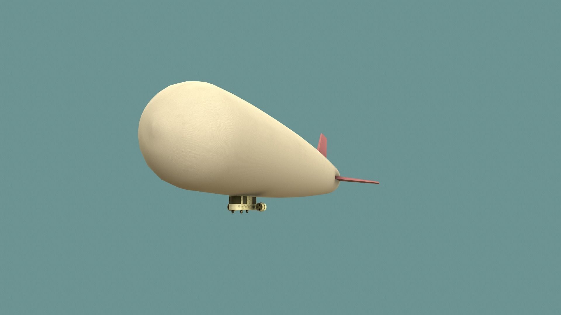 zeppelin  Low-poly 3D model_2