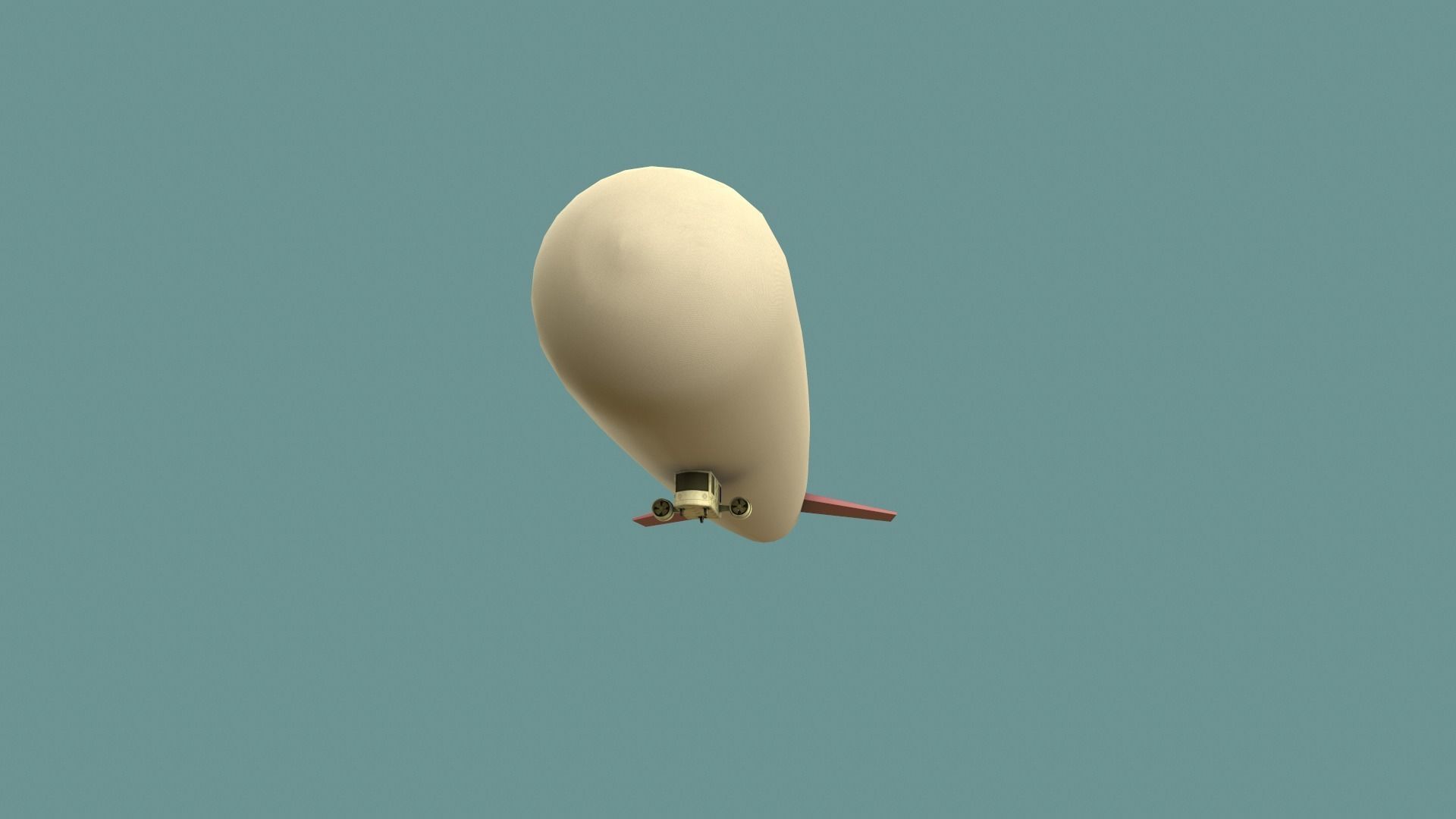 zeppelin  Low-poly 3D model_17