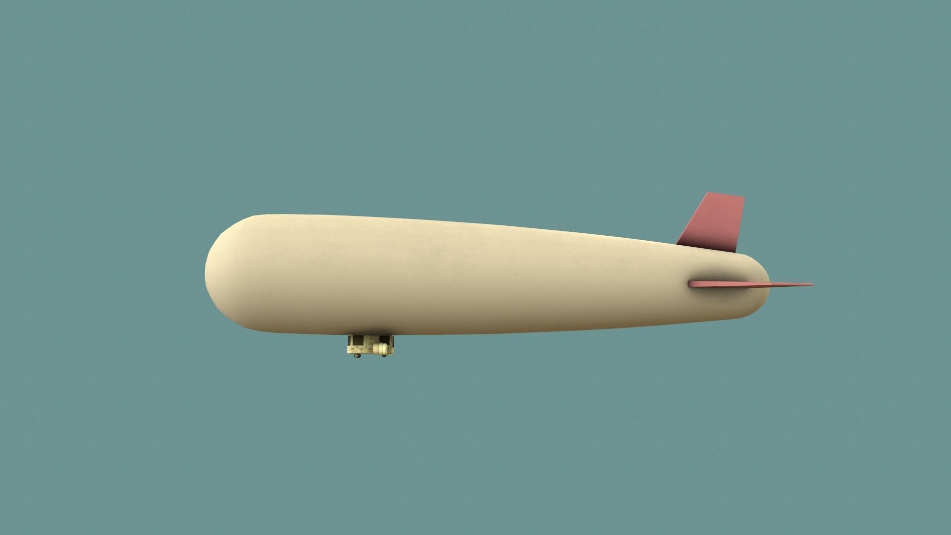 zeppelin  Low-poly 3D model_16
