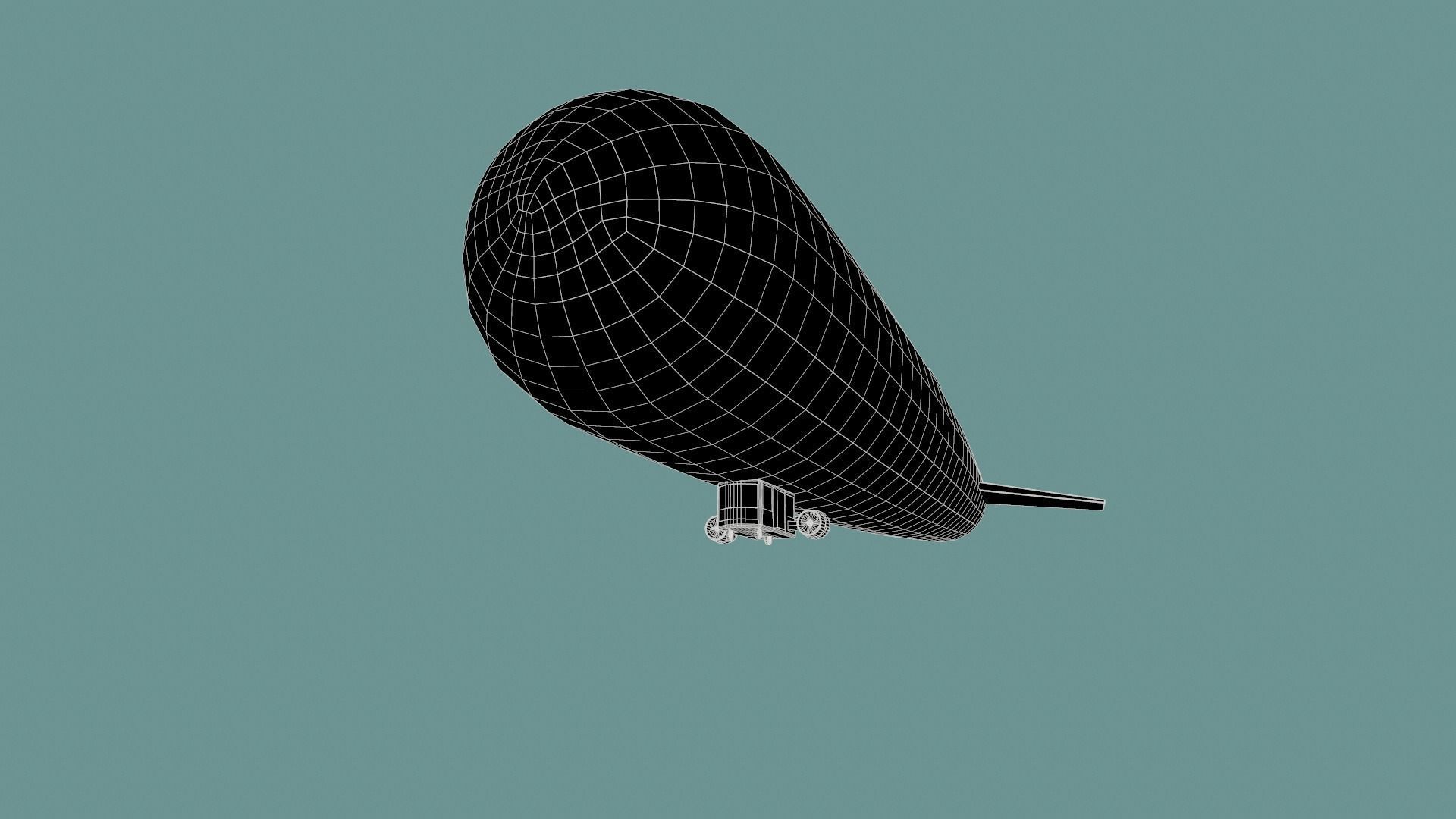 zeppelin  Low-poly 3D model_25