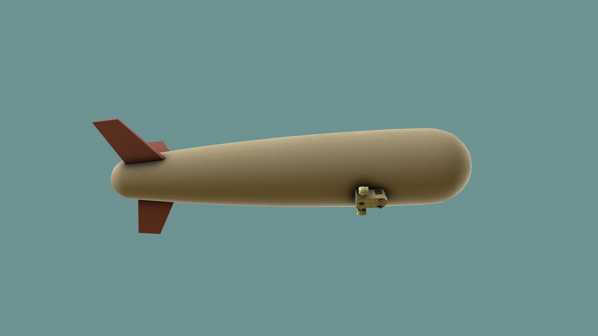 zeppelin  Low-poly 3D model_13