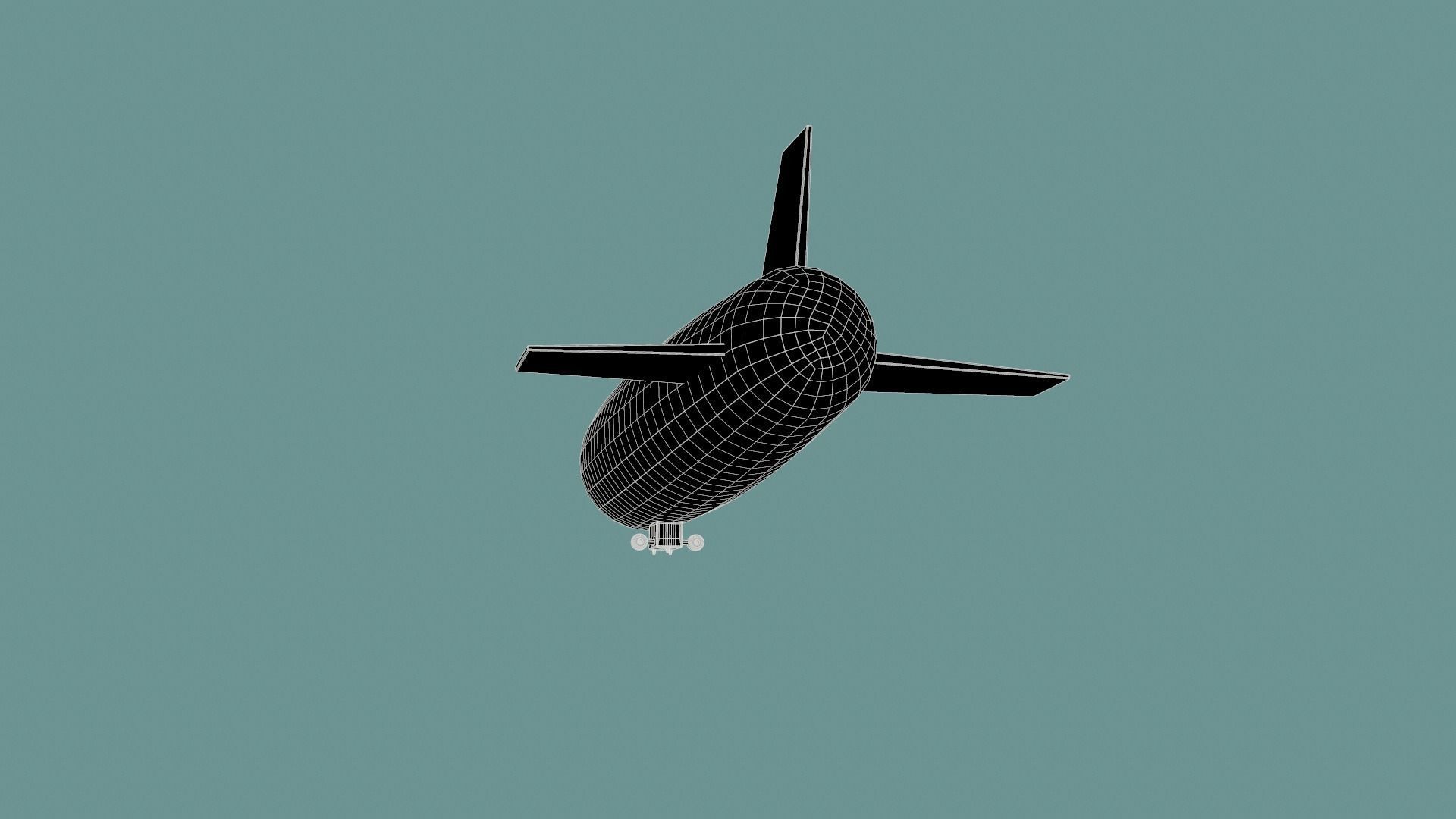 zeppelin  Low-poly 3D model_27