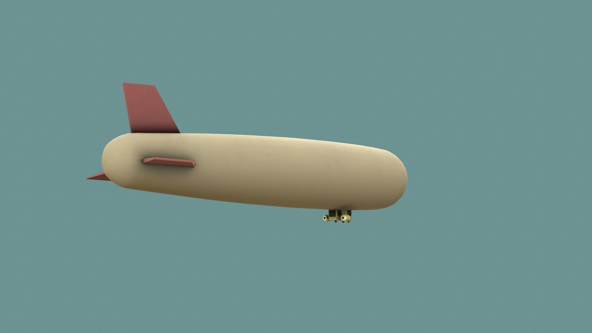 zeppelin  Low-poly 3D model_12