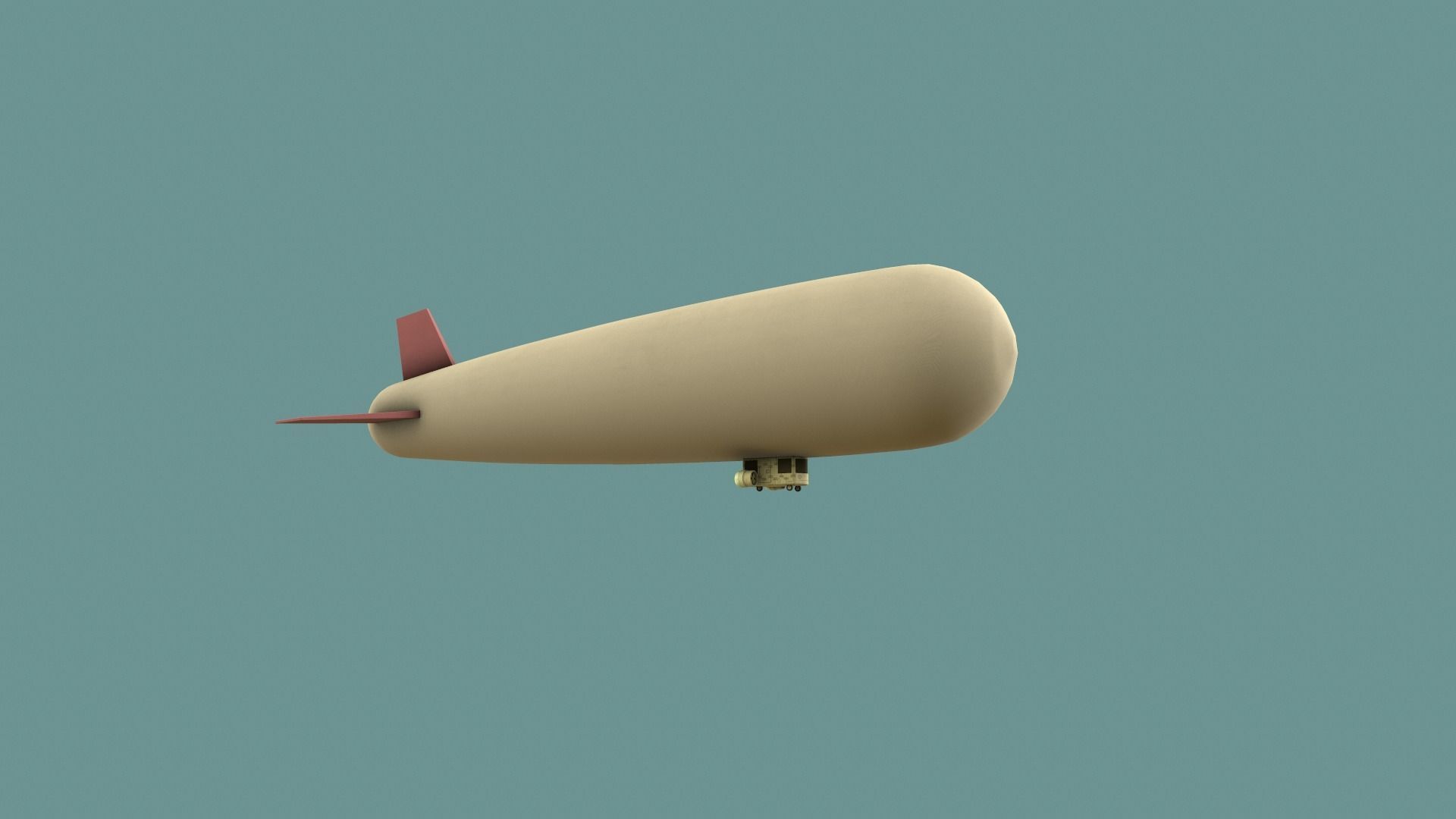 zeppelin  Low-poly 3D model_7