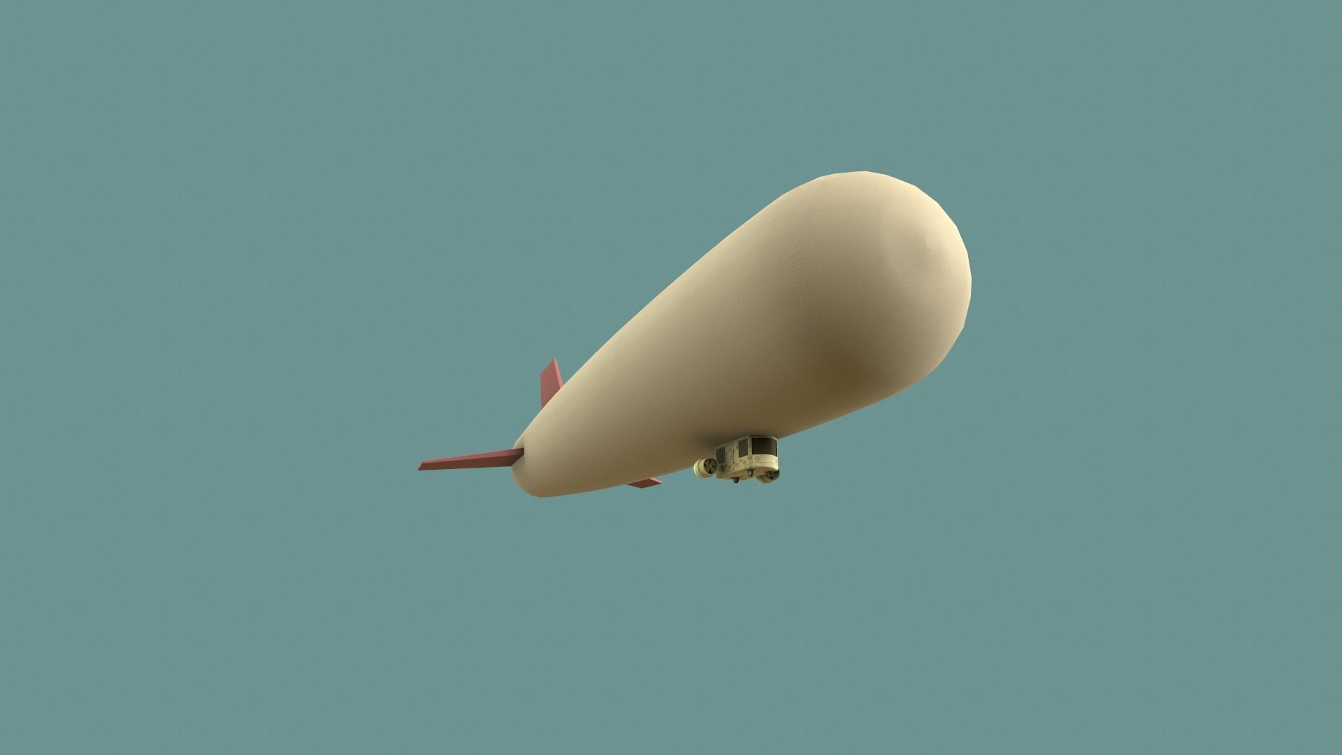 zeppelin  Low-poly 3D model_14