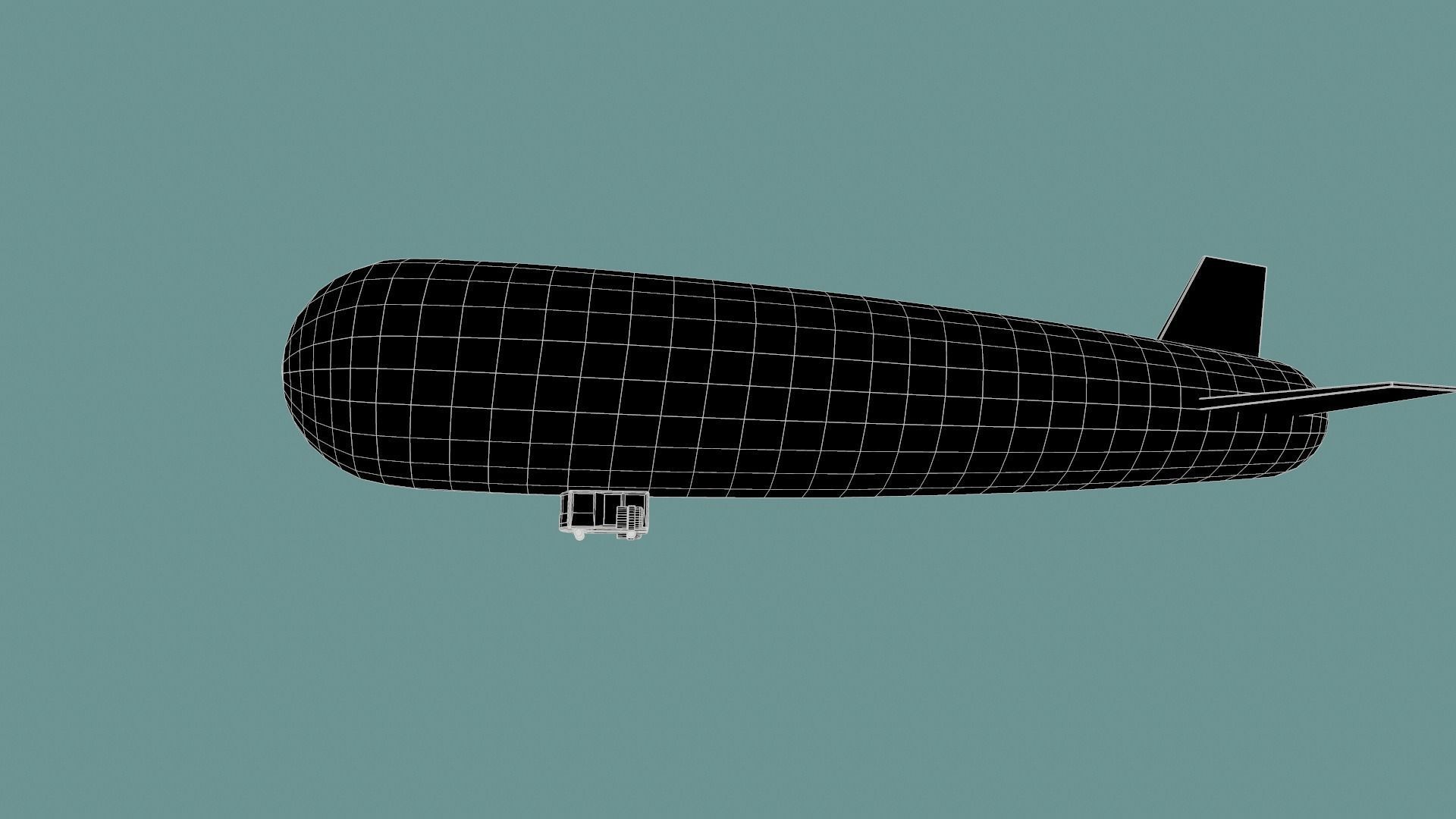 zeppelin  Low-poly 3D model_26