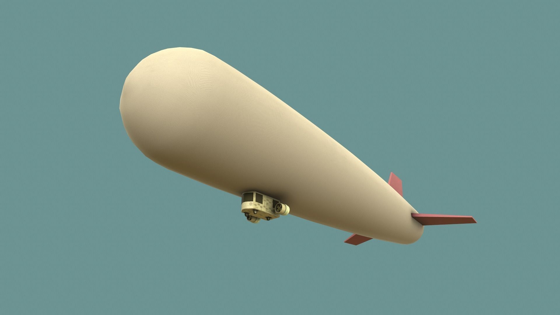 zeppelin  Low-poly 3D model_10