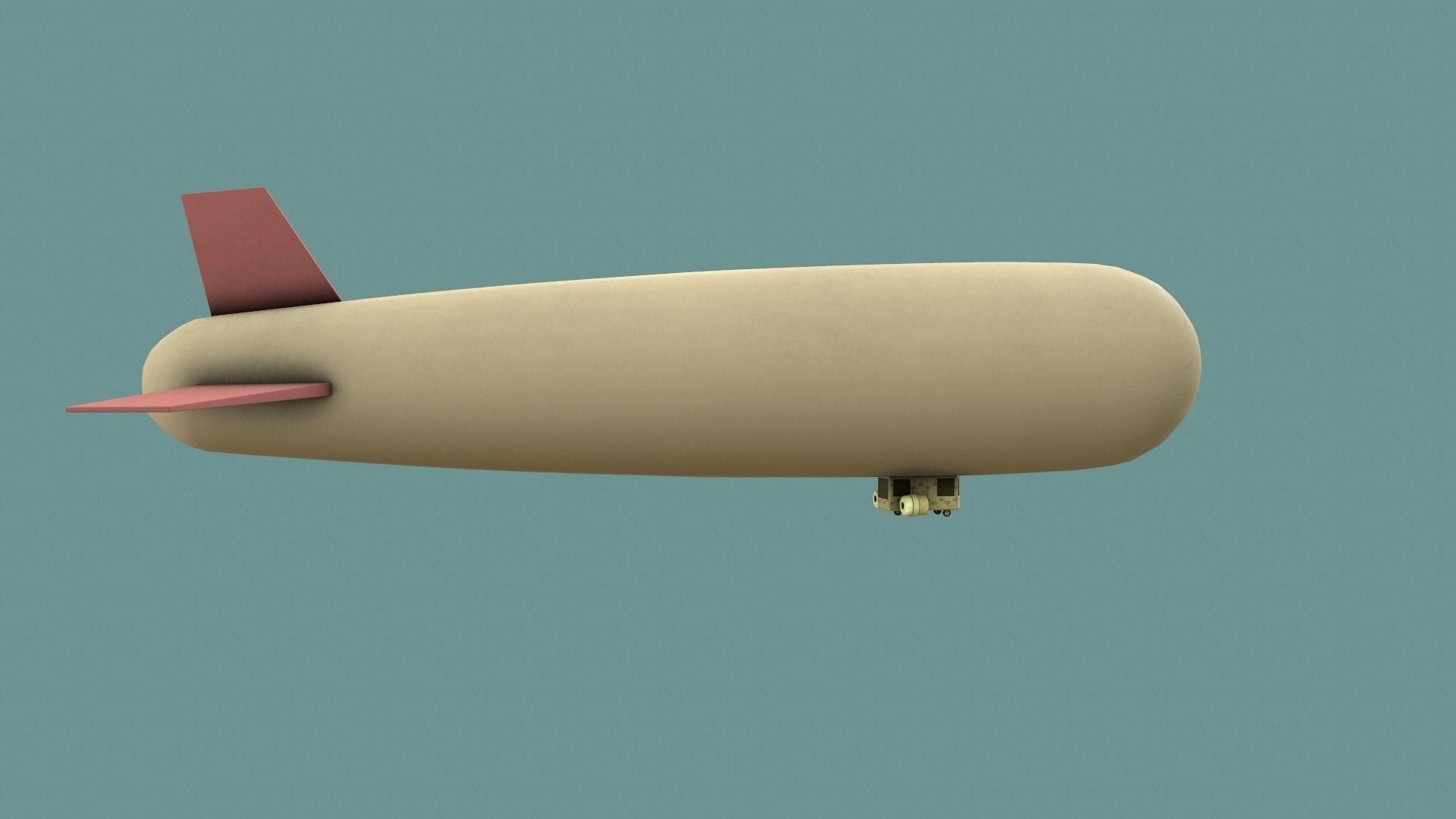 zeppelin  Low-poly 3D model_11