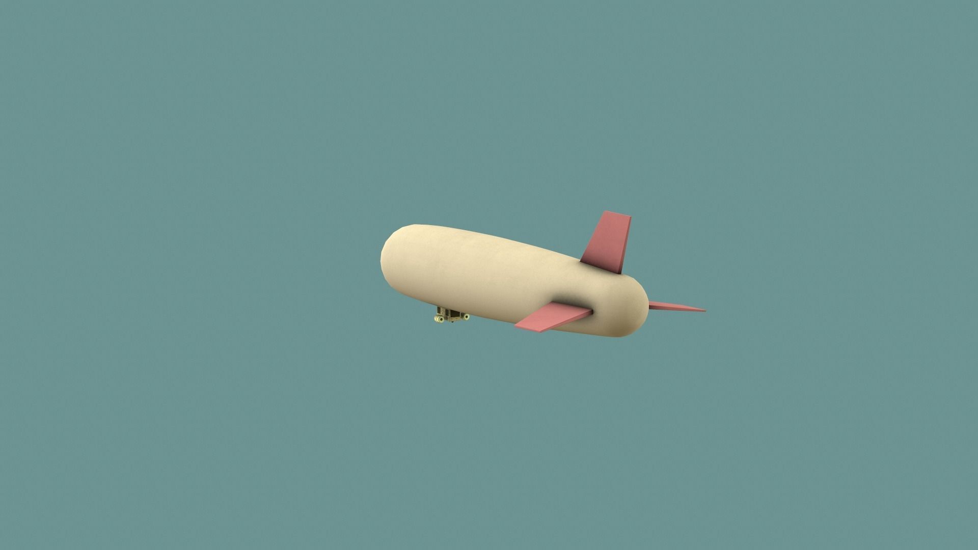 zeppelin  Low-poly 3D model_9
