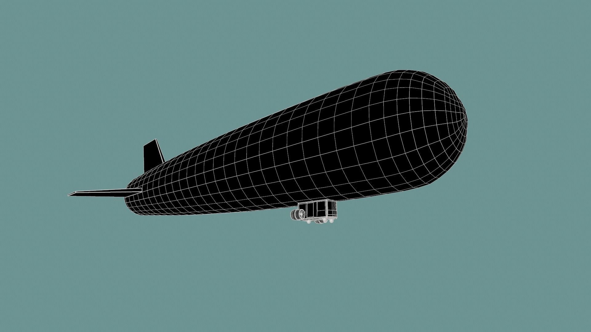 zeppelin  Low-poly 3D model_22
