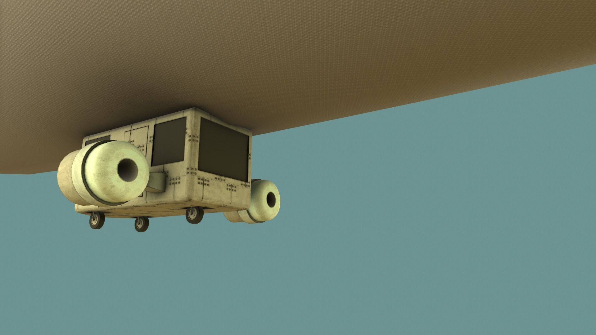 zeppelin  Low-poly 3D model_23