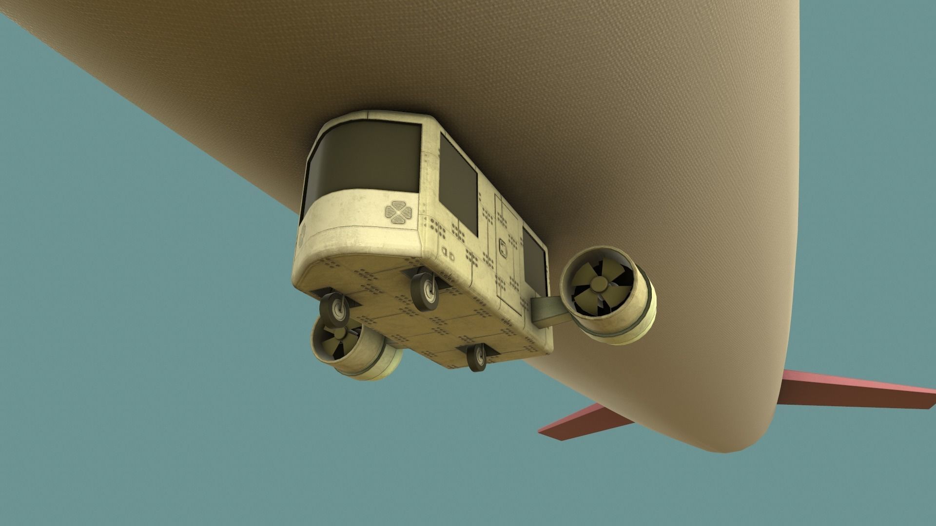 zeppelin  Low-poly 3D model_5