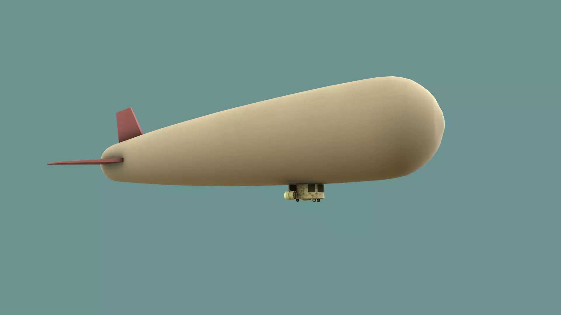 zeppelin  Low-poly 3D model_0