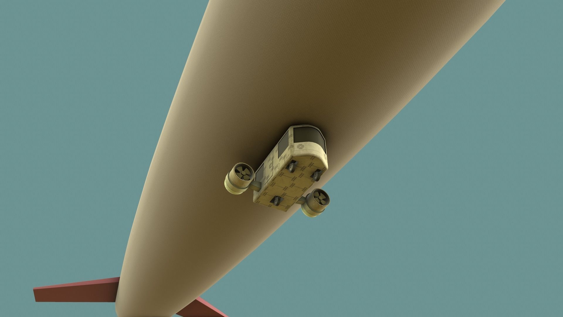 zeppelin  Low-poly 3D model_3