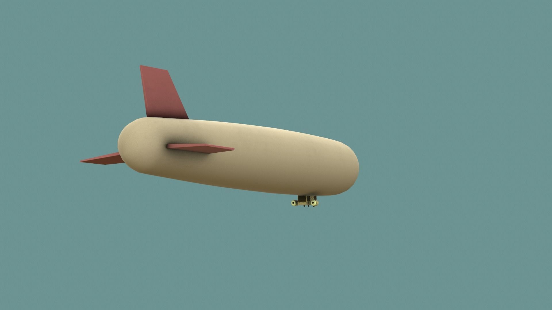zeppelin  Low-poly 3D model_19