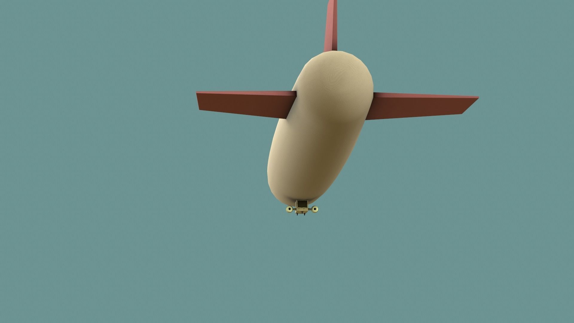 zeppelin  Low-poly 3D model_8