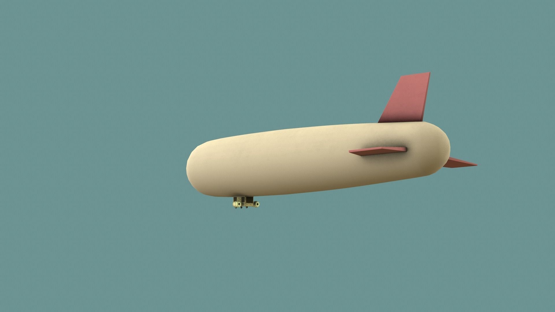 zeppelin  Low-poly 3D model_18