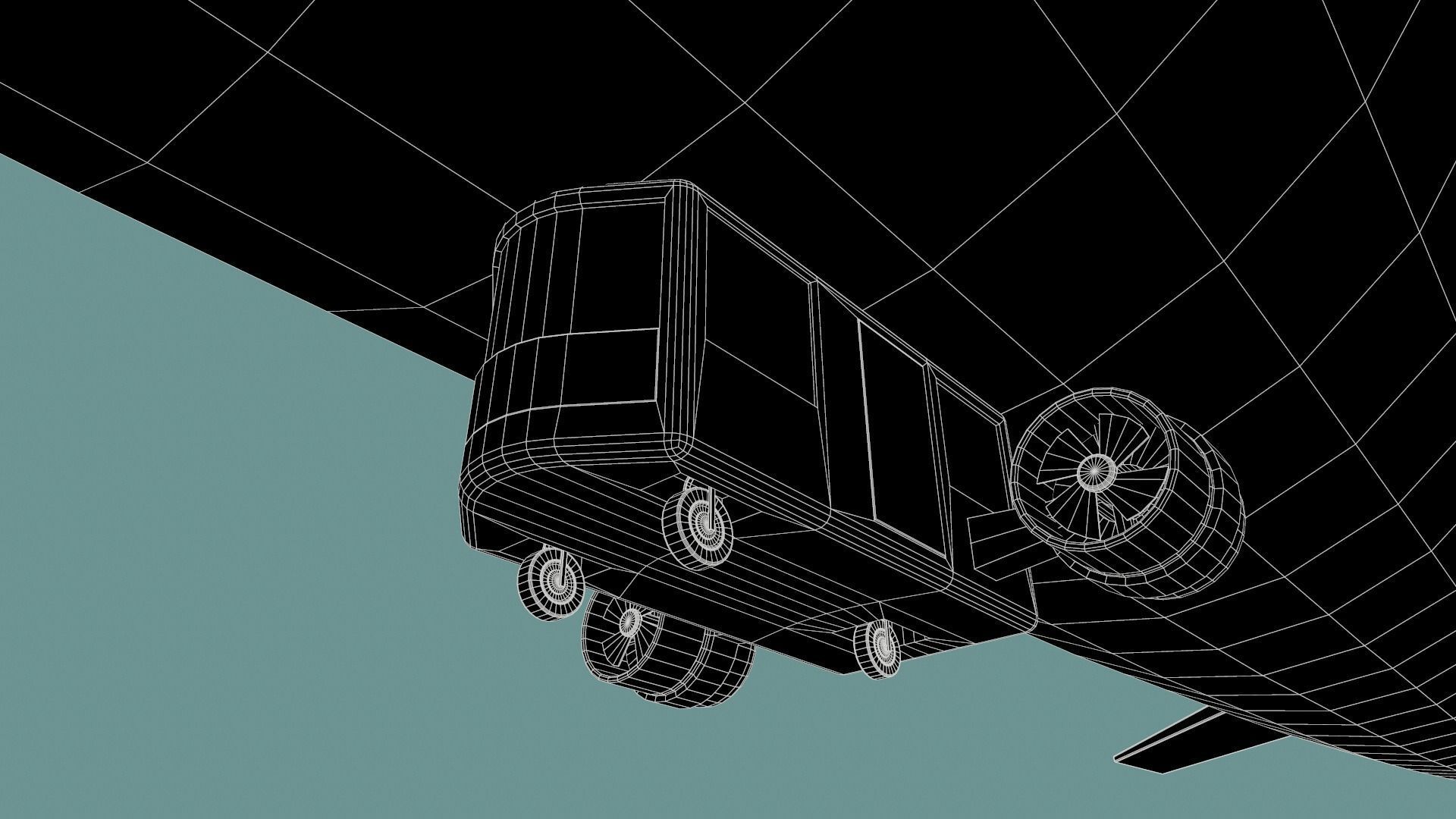 zeppelin  Low-poly 3D model_28