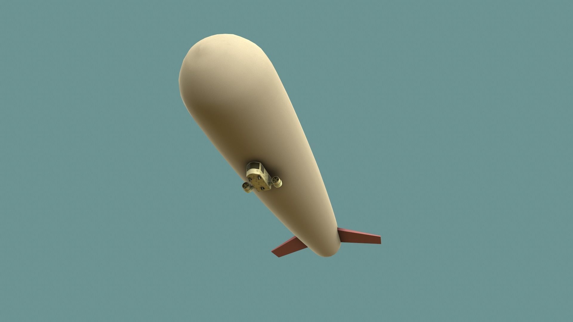 zeppelin  Low-poly 3D model_21