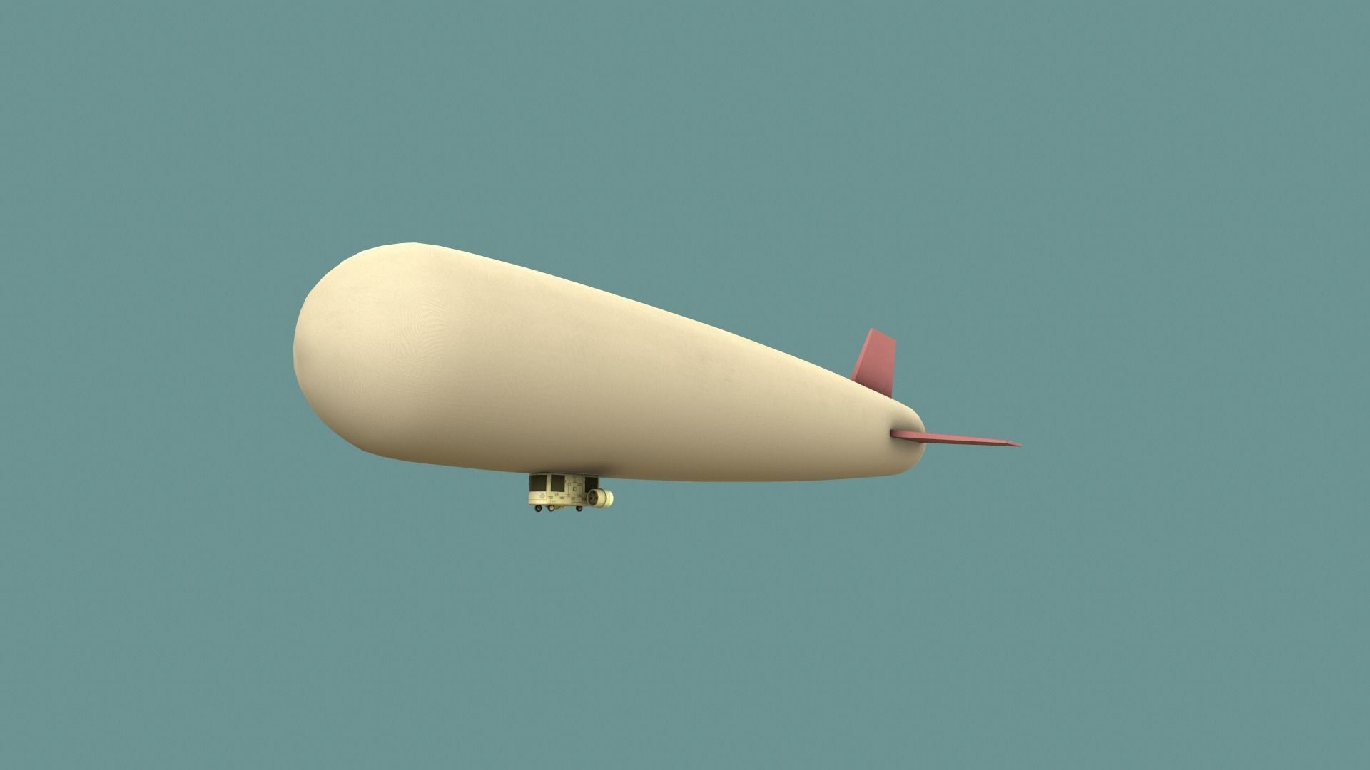 zeppelin  Low-poly 3D model_15