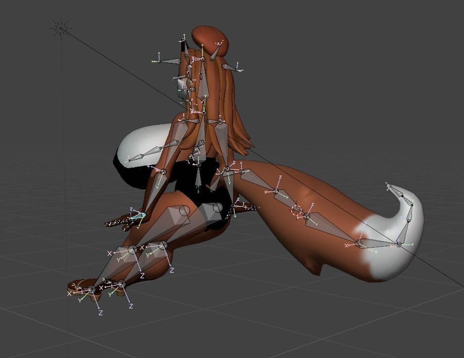 Auntie Vixen Low-poly 3D model_8