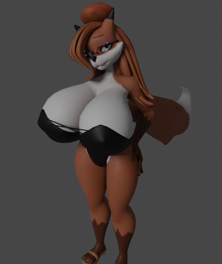 Auntie Vixen Low-poly 3D model_2