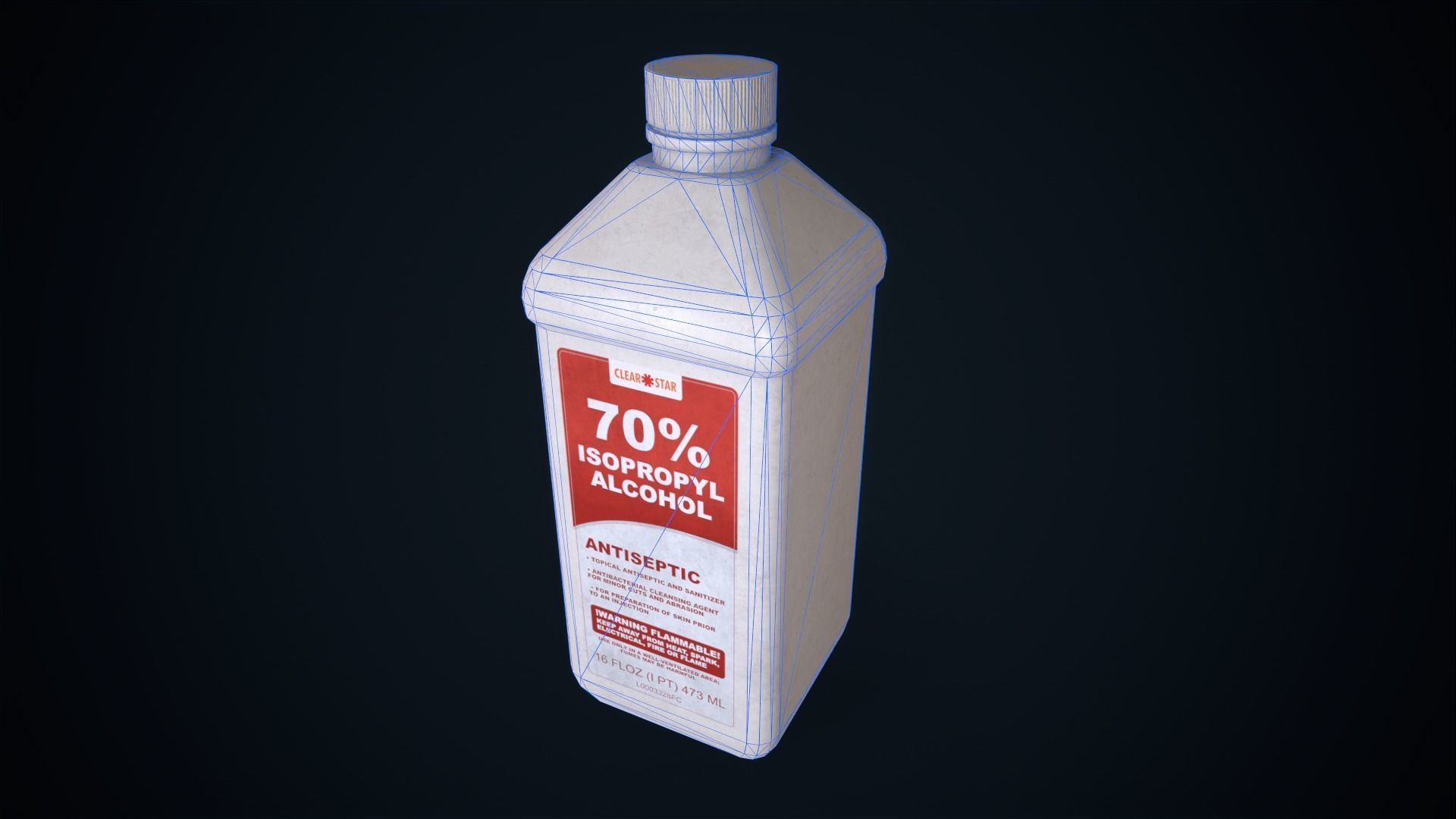 Medicine Isopropyl alcohol Low-poly 3D model_7
