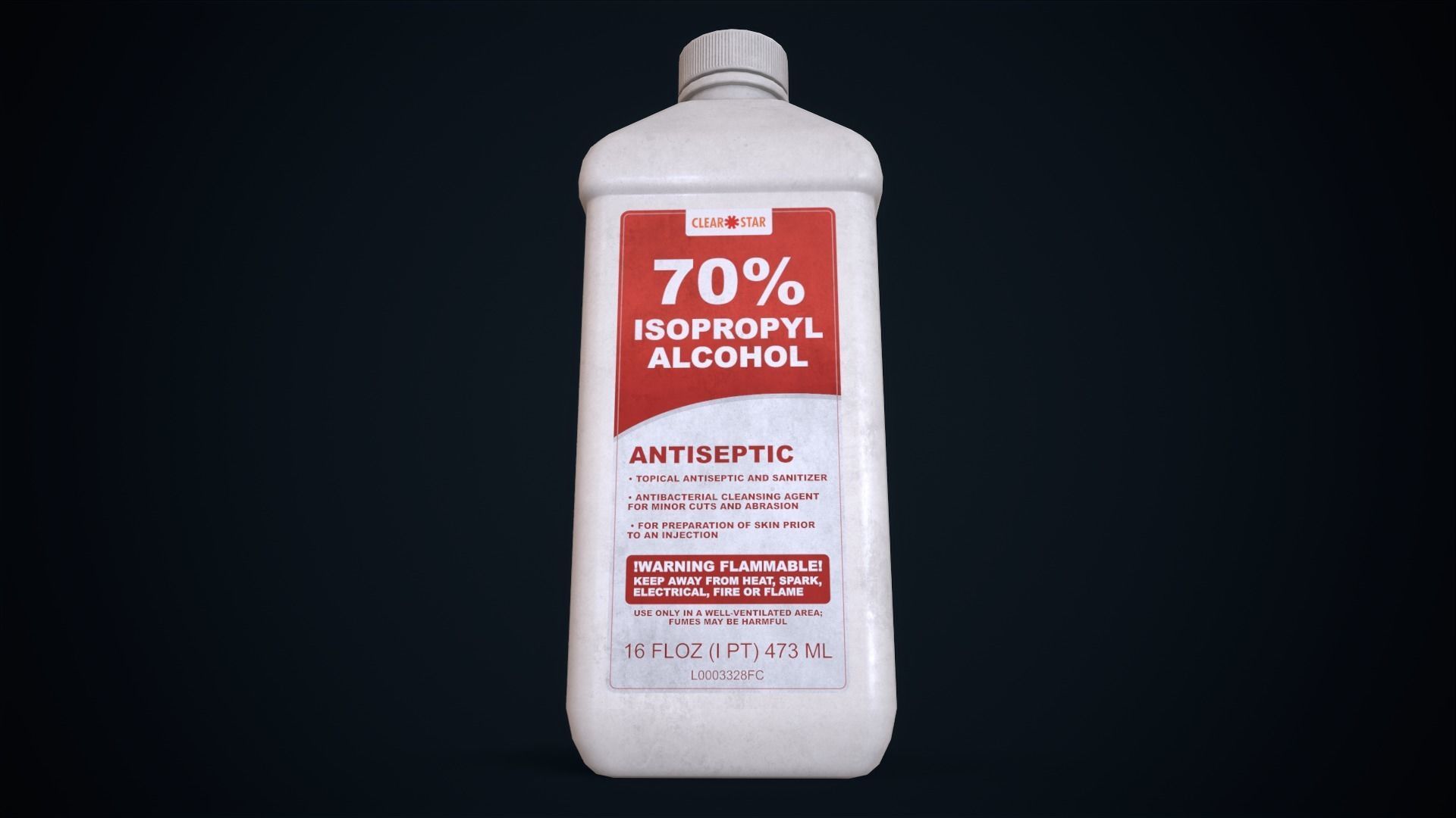 Medicine Isopropyl alcohol Low-poly 3D model_5