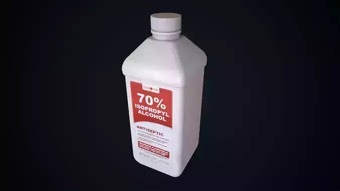 Medicine Isopropyl alcohol Low-poly 3D model
