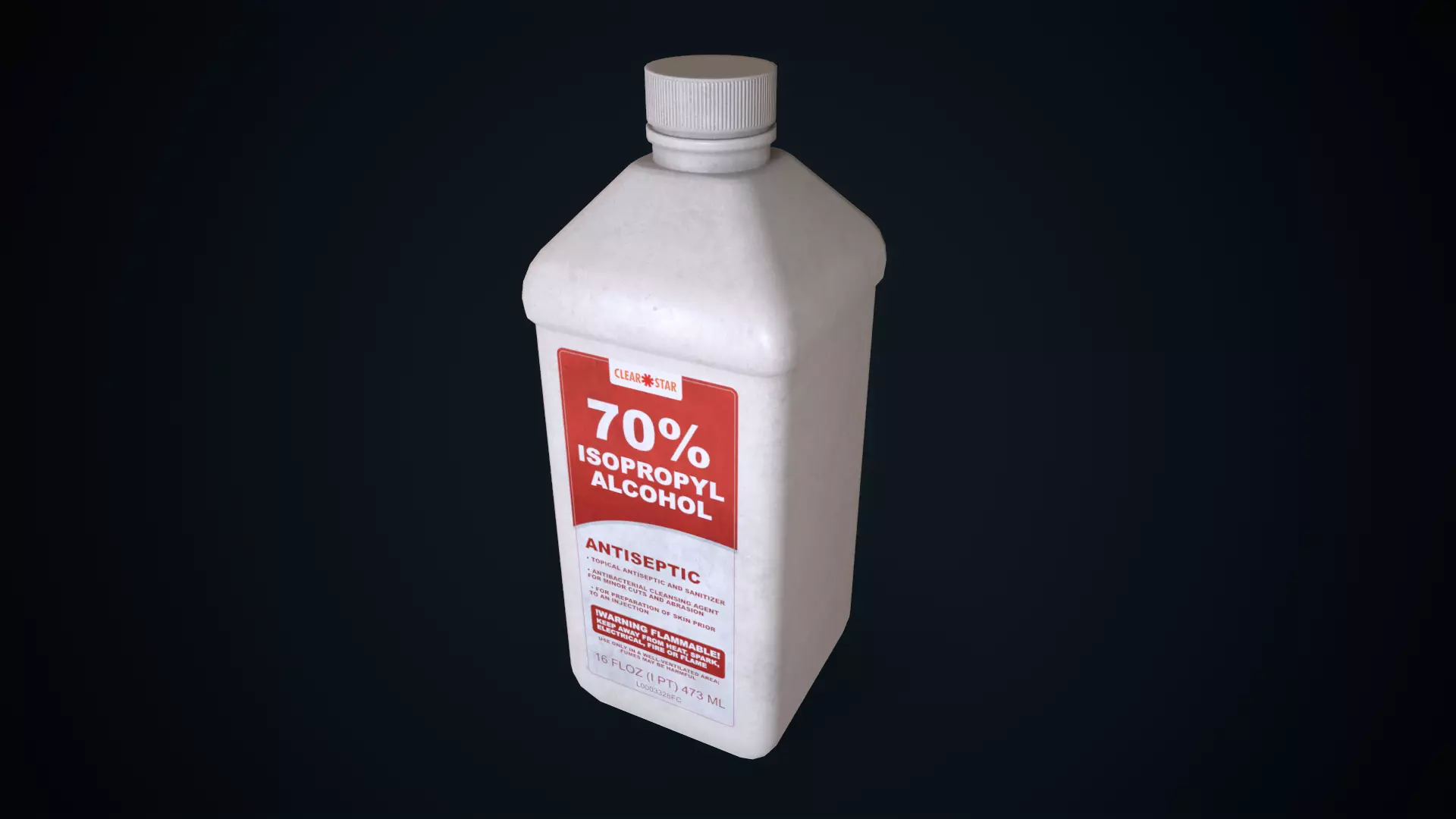 Medicine Isopropyl alcohol Low-poly 3D model_0
