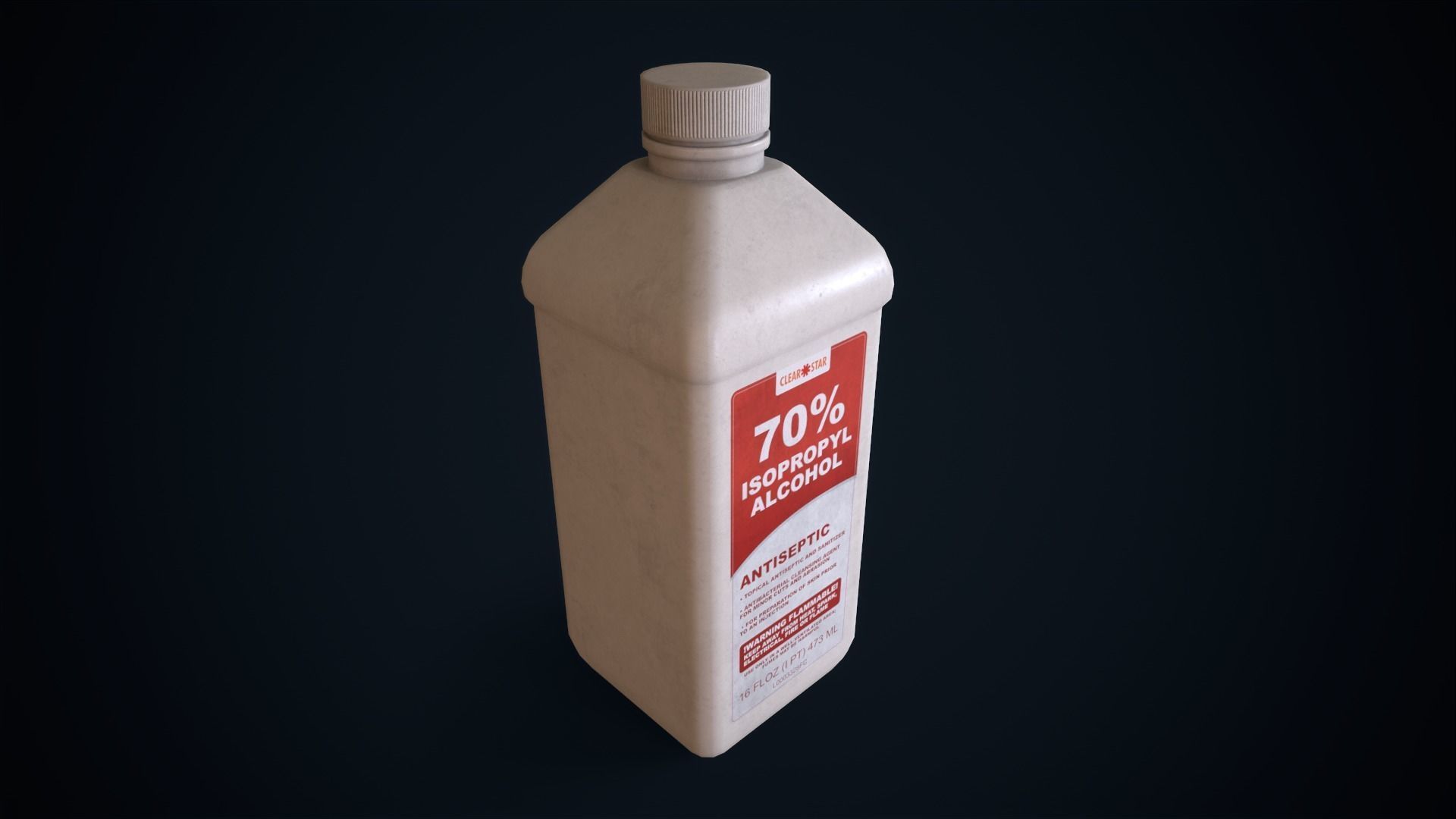 Medicine Isopropyl alcohol Low-poly 3D model_2