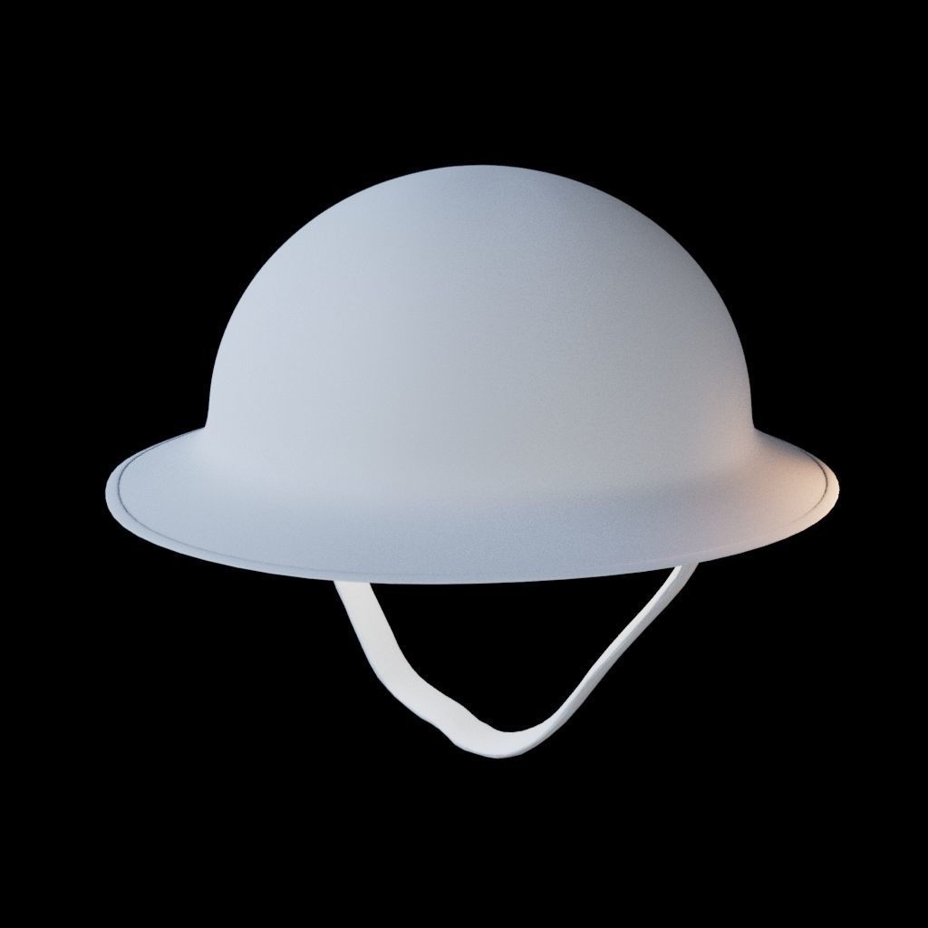 British WWI Helmet Low-poly 3D model_5