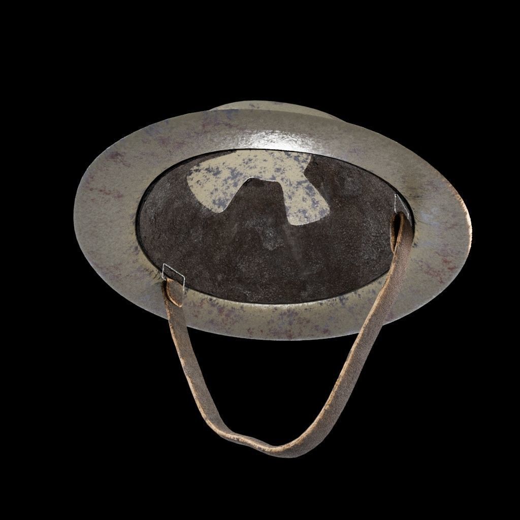 British WWI Helmet Low-poly 3D model_4