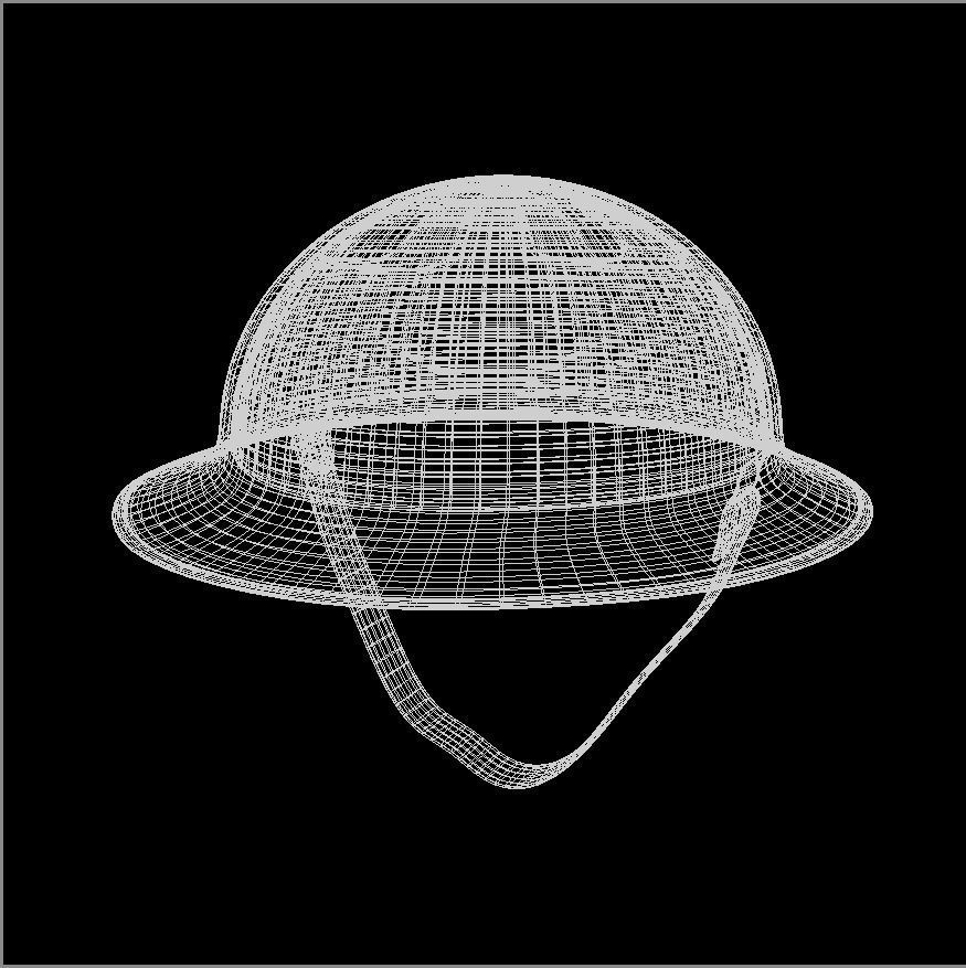 British WWI Helmet Low-poly 3D model_6