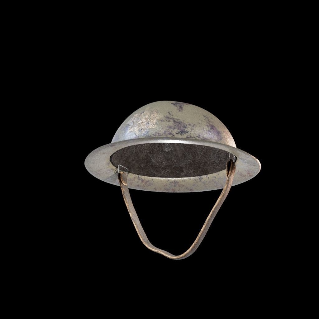 British WWI Helmet Low-poly 3D model_3